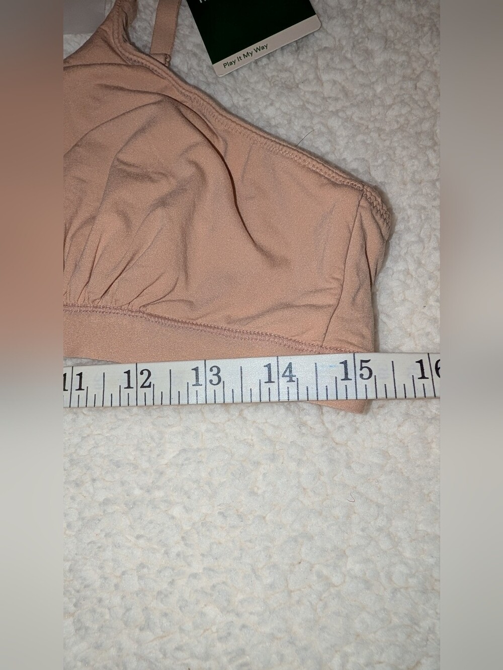 Halara Wireless Triangle Bralette Beige NIP - Picture 2 of 10